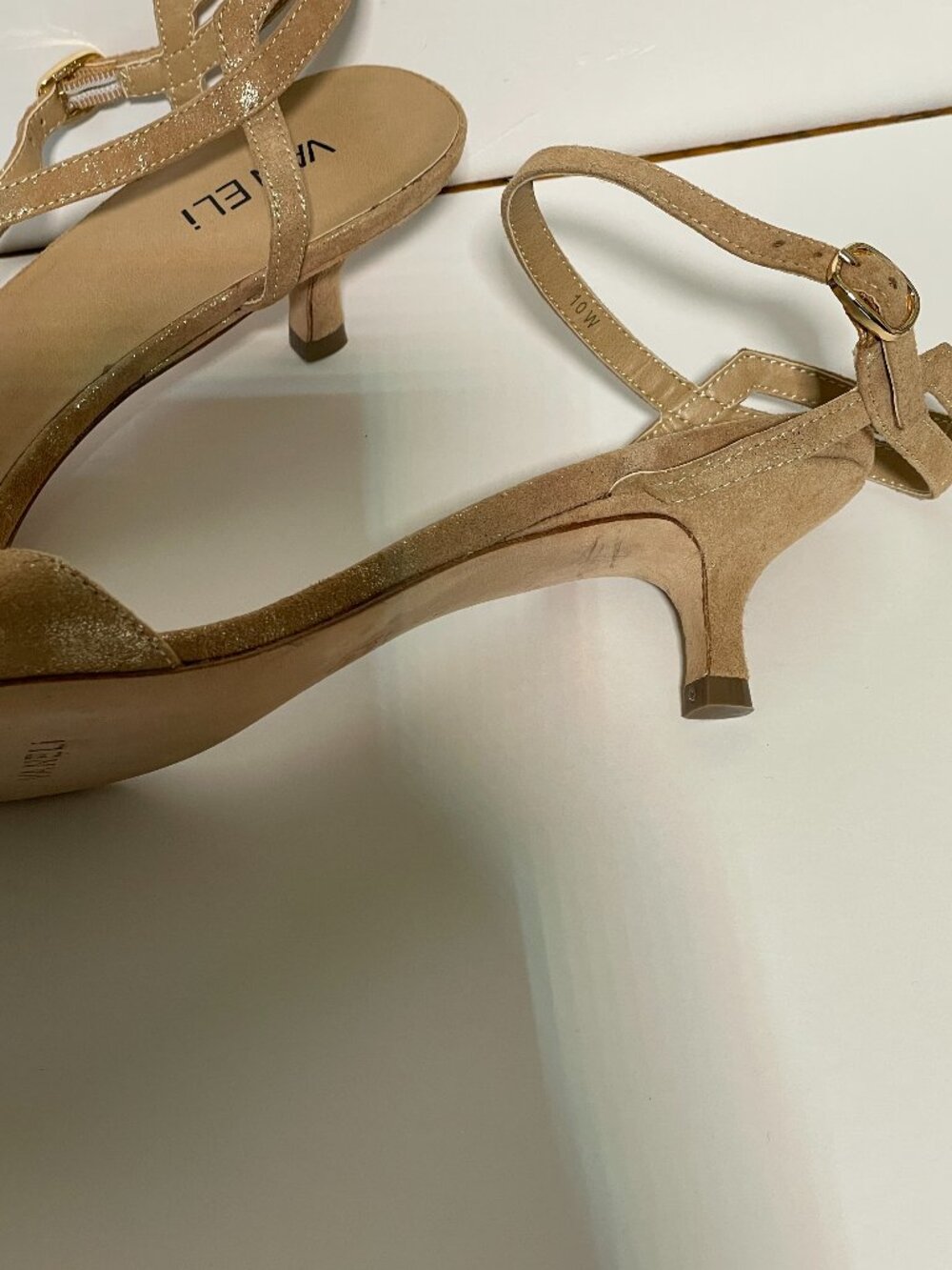 Vaneli soft gold dress sandals